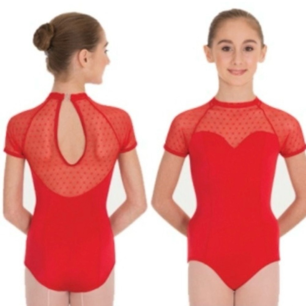 Body Wrappers Red Leotard,‎ adult medium-NWT